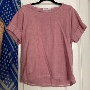 adorable red+white striped top ❤️🩷🤍